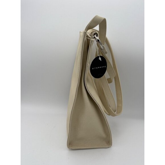 Elle Menno Beige Leather Tote Bag With Adjustable Strap - Picture 2 of 5